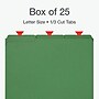 Pendaflex Recycled File Folder, 1/3-Cut Tab, Assorted, Letter Size, Green, 25/Box (1007009)~#|#~7C447916-CA8D-4D63-A29D8ADEF14AA183_sc7