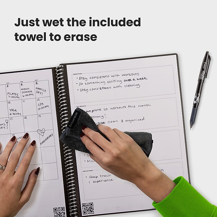 Rocketbook Fusion Planner Riutilizzabile – Agenda Digitale Letter Con 7 Modelli, Penna Cancellabile E App