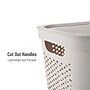 Mind Reader 15.85-Gallon Slim Laundry Hamper with Lid, Plastic, Ivory (HBIN60-IVO)~#|#~7C48A994-65FA-4834-93FF3079B0D9DB4F_sc7
