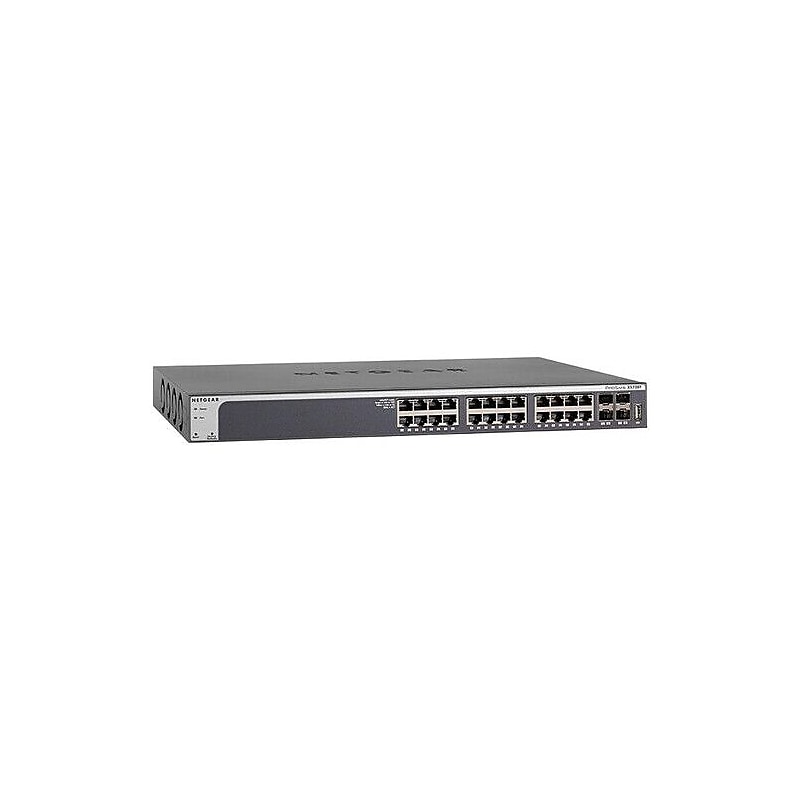 Netgear GS728TXPv3 24-Port Gigabit Ethernet PoE+ Managed Switch, Gray (GS728TXP-300NAS) image 1