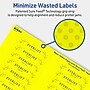 Avery Laser/Inkjet Multipurpose Rectangle Labels, 5/8" x 3", Neon Yellow, 320/Pack (94214)~#|#~7C4C9609-DE4A-465C-AEC87F0B4D23A180_sc7