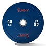 Sunny Health & Fitness Elite 2" Rubber Olympic Weight Plates, 45 lbs., Blue (SF-OP01-45)~#|#~7C4CA1C4-57AE-4333-8B44F55978B90164_sc7