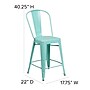 Flash Furniture Carly Indoor-Outdoor Counter Height Stool with Back, Mint with Mint Seat (ET353424MINTP1M)~#|#~7C4CB3FC-3251-4C07-AFE391A46B0E7370_sc7