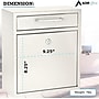 AdirOffice Wall-Mounted Steel Key Lock Drop Box Interoffice Mailbox, White (631-05-WHI)~#|#~7C517EFC-59DB-420D-9A8B6557E47E856A_sc7