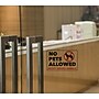 Cosco No Pets Allowed Except Service Animals Indoor/Outdoor Sign Decal, 4" x 6", Clear (098634)~#|#~7C522C2F-5B08-4FAC-B17247D2EE26230E_sc7