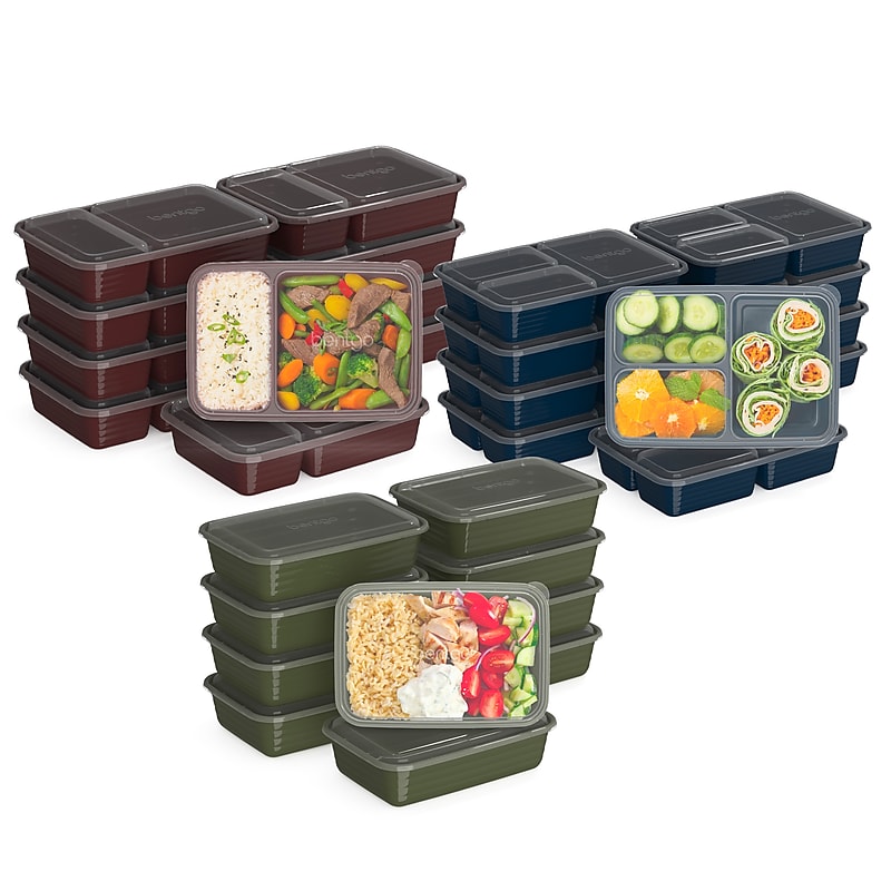 Bentgo Prep 60-Piece Meal Prep Box, Rich Shades Collection (BGPRPAK3-R) image 1