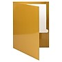 JAM Paper Glossy 3-Hole Punched 2 Pocket Cardstock Presentation Folder, Gold, 100/Box (385GGOB)~#|#~7C55BC42-1749-46D8-B29FC6A566A41882_sc7