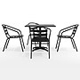 Flash Furniture Lila Indoor-Outdoor Table Set with 4 Slat Back Chairs, 31.5'' Square Black (THAL32SQ017BK4)~#|#~7C57F9CC-B4D6-484D-816BC17B4CB13762_sc7