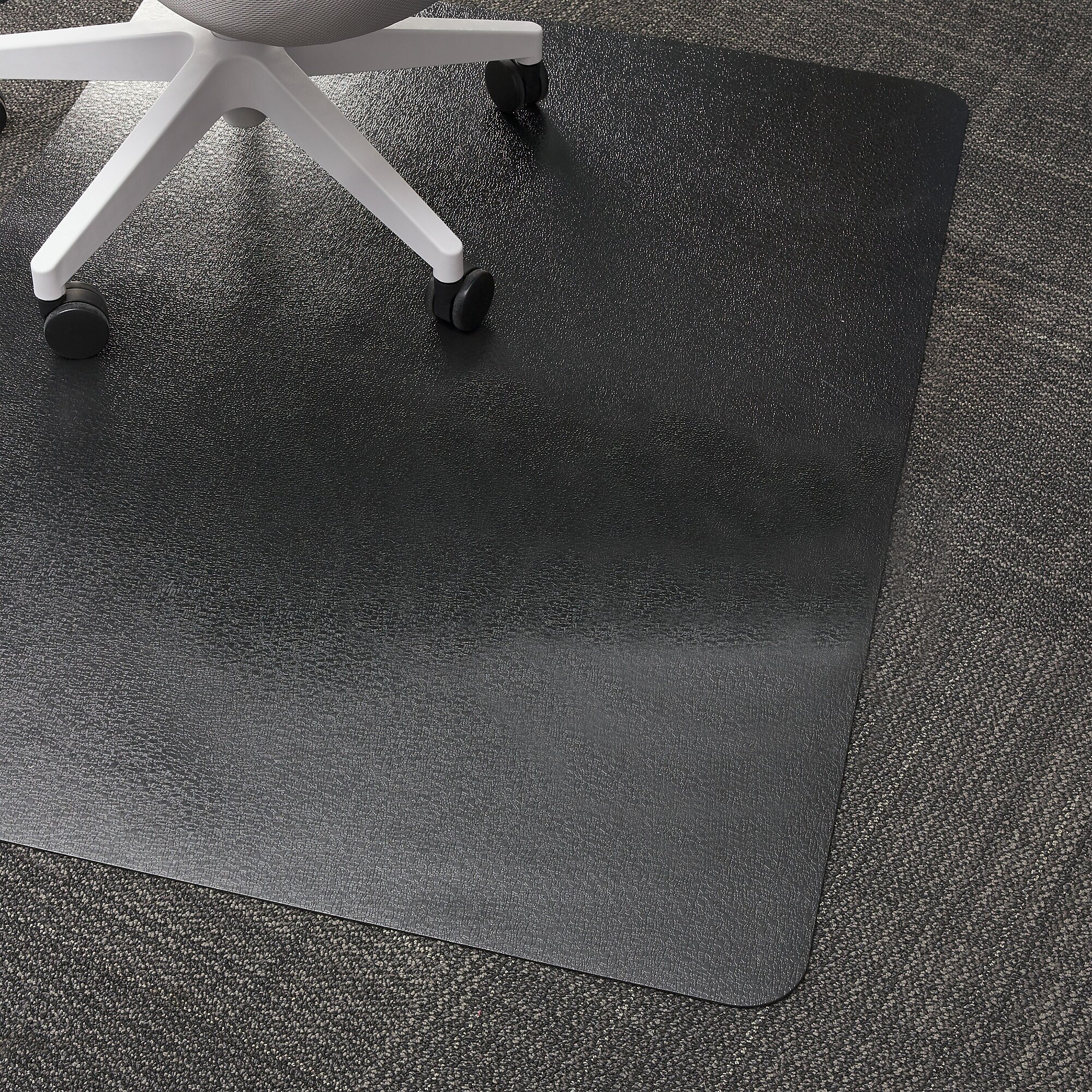 Staples Office Chair Mat, Black Floor Mats, Hard Floors, Textured Underside, 48 x 36 Inch, Smooth Glide Sansujyuku sansujyuku.com