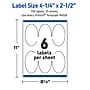 Avery Oval Laser Multipurpose Labels, 4.25" x 2.5", White, 150/Pack (19479399197)~#|#~7C683A88-F7FF-4AFD-A3206725DD9D89E7_sc7