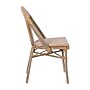 Flash Furniture Lourdes Contemporary Aluminum and PE Rattan Bistro Stacking Chair, White/Natural (SDA6421FNATWHLT)~#|#~7C6ADBFA-B3BC-4218-BDF47761F560DBD5_sc7