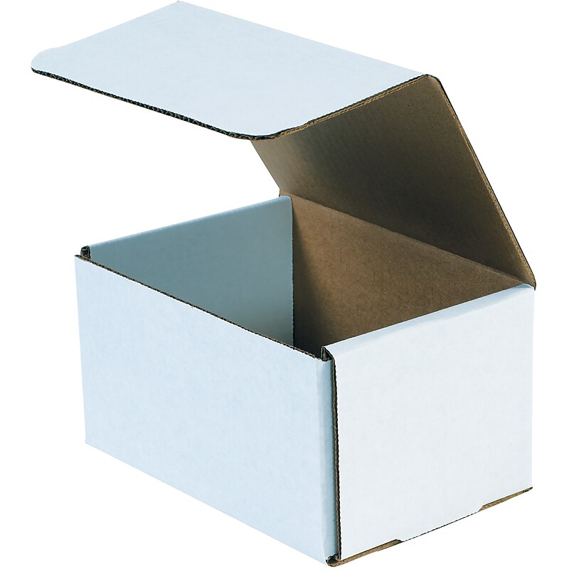 7" x 5" x 4" Corrugated Mailers, White, 50/Bundle (M754) image 1