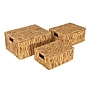 Household Essentials Rectangular Water Hyacinth Nesting Basket Set with Lid, Natural (HE1183)~#|#~7C72FAC4-78EE-4A13-9D0D3DACB167F9EE_sc7
