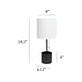Simple Designs Table Lamp, Black/White (LT1085-BLK)~#|#~7C751ABA-9F89-48C5-864782C9D4839BE8_sc7