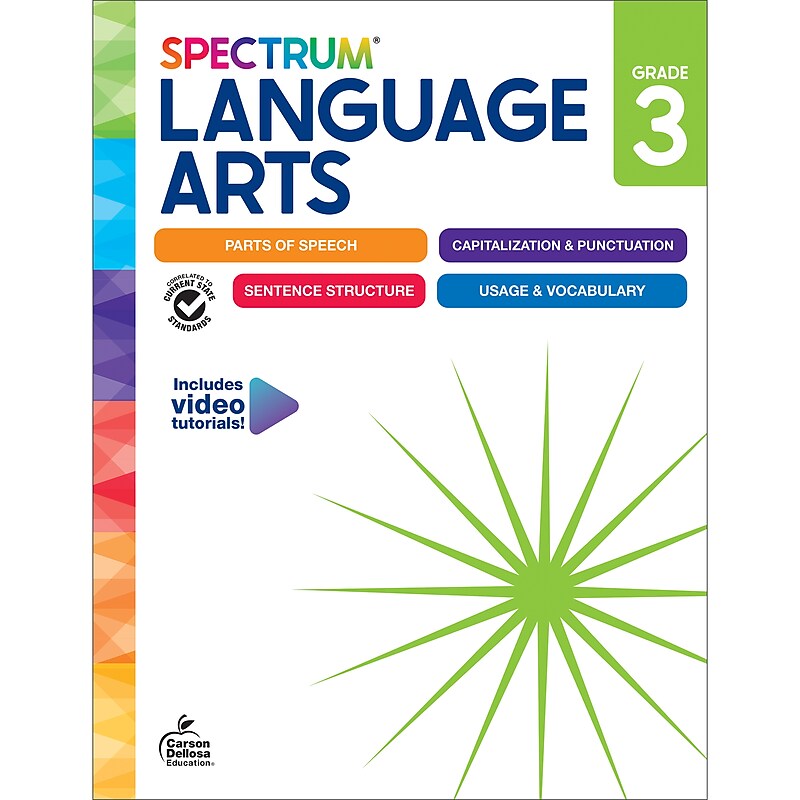 Carson-Dellosa Spectrum Language Arts Workbook, Grade 3 image 1