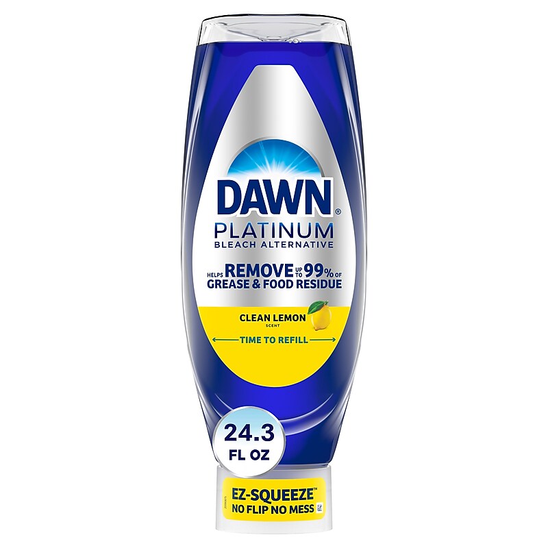 Dawn Platinum EZ-Squeeze Dish Soap, Clean Lemon, 24.3 fl.oz (11819) image 1