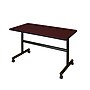 Regency Kobe 48" x 30" Flip Top Mobile Training Table- Mahogany~#|#~7C7F2E0C-419F-4899-B9A27BE6A0F4F237_sc7