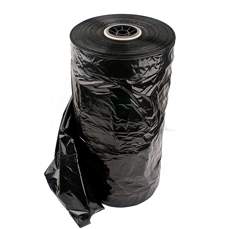 Nahanco 36" x 21" x 3" Polyethylene Garment Bags, Black, 500/Roll (B336) image 1