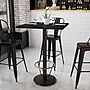 Flash Furniture Square Laminate Table Top with Round Base, 30" x 30", Black (XUBK3030TR18B3F)~#|#~7C89AFF4-8079-4317-B120D33C599004F3_sc7