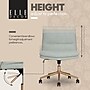 Elle Decor Ariana Armless Ergonomic Fabric Swivel Computer and Desk Chair, Mint Blue (60121-MBLU)~#|#~7C8E8A13-E28C-460E-98F7B4173EAA95F2_sc7