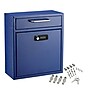 AdirOffice Steel Ultimate Locking Wall Mounted Interoffice Mailbox, Medium, Blue~#|#~7C8FF9E8-0F8A-462C-96072B882323E3A3_sc7