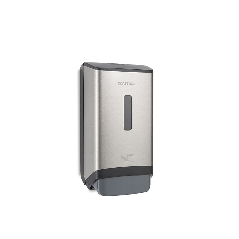 Coastwide Professional™ J-Series Wall Mounted Hand Soap Dispenser, Black/Metallic (CWJMS-S-CC) image 1