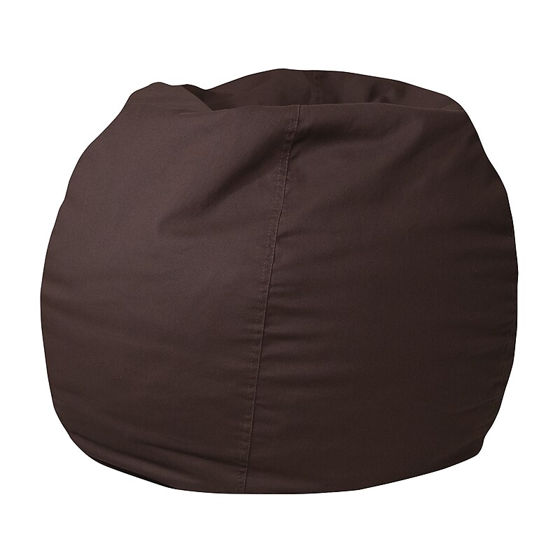 Flash Furniture Cotton Twill Small Solid Kids Bean Bag Chair, Brown image 1