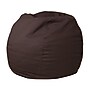 Flash Furniture Cotton Twill Small Solid Kids Bean Bag Chair, Brown~#|#~7C92338D-F51E-45C9-9819AB0E656C3CEF_sc7