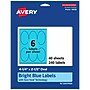 Avery Printable Oval Multipurpose Labels, 4.25" x 2.5", Bright Blue, 240/Pack (94058)~#|#~7C980CF1-B34F-4AE6-87BC808308C4E55E_sc7