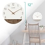 La Crosse Clock 12" Sierra Wood Quartz Analog Wall Clock (404-3630B)~#|#~7C98E716-0A0B-4F06-92570B3E57172DA3_sc7