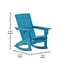 Flash Furniture Halifax Adirondack Rocking Chair with Cup Holder, Blue (LEHMP104531BL)~#|#~7C9B1FDE-0982-4E97-B5CFF72DCAEA8DB5_sc7