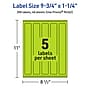 Avery Rectangle Multipurpose Labels, 9.75" x 1.25", Bright Green, 200/Pack (94262)~#|#~7C9DE8C0-9F23-4D7A-880EF268C66DA61D_sc7