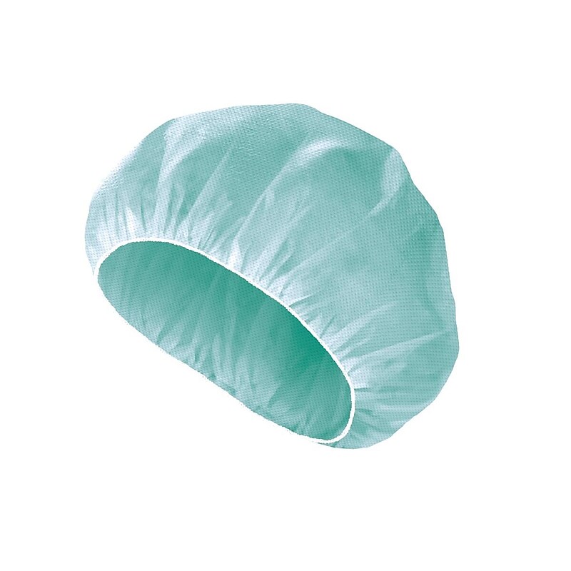 Medline Polypropylene Bouffant Caps, Medium, Green, 500/Pack (CRI1000) image 1