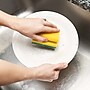 Libman Sponge with Scrubber, Yellow/Green, 2 Sponges/Pack, 6 Packs/Carton (0064)~#|#~7CA94186-7B89-4C79-91675370A33749AF_sc7