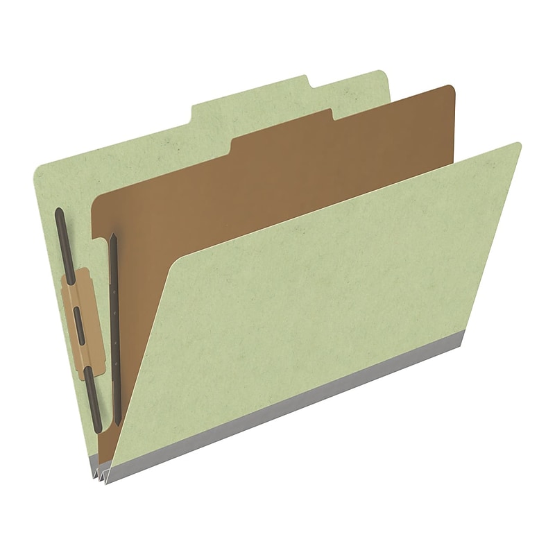 Medical Arts Press Pressboard Classification Folder, 1 Divider, 2" Expansion, Legal Size, Peridot Green, 10/Box image 1