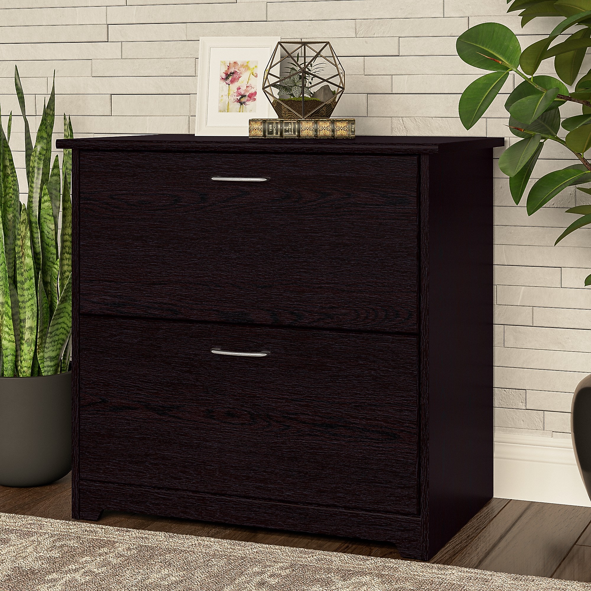Bush Furniture Cabot 2 Drawer Lateral File Cabinet, Espresso Oak (WC31880) Sansujyuku sansujyuku.com
