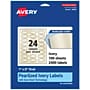 Avery Pearlized Ivory Oval Multipurpose Labels, 1" x 2", Ivory, 2400/Box (94053)~#|#~7CB1466B-4C5C-402A-8661B91CF8E45A90_sc7