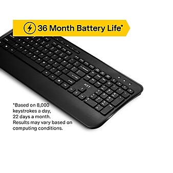 NXT Technologies™ Wireless Comfort Keyboard, Black (NX60881)