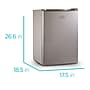 Black & Decker Adjustable Shelves Refrigerators w/Freezer, 2.5 Cu. Ft., Silver (BCRK25V)~#|#~7CB47A1B-E0FF-42AB-AAB2A63AC6C8AF55_sc7