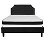 Flash Furniture Brighton Tufted Upholstered Platform Bed in Black Fabric with Memory Foam Mattress, Queen (SLBMF7)~#|#~7CB6BEFE-A839-4ACB-962C493E7C104A1B_sc7