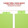 Staples Large Tab Plastic Two-Pocket Insertable Dividers, 8-Tab, Multicolor (ST62971)~#|#~7CBC14C9-1D9A-482E-BAEA549743A1B6FC_sc7