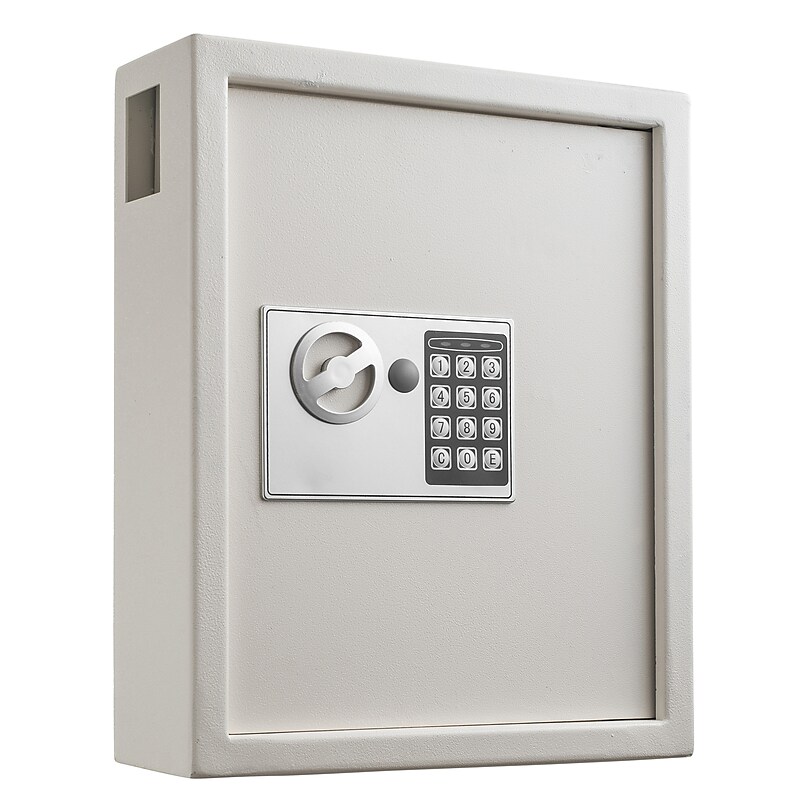 AdirOffice 40 Key Electronic Keypad Cabinet, White (680-40-WHI) image 1
