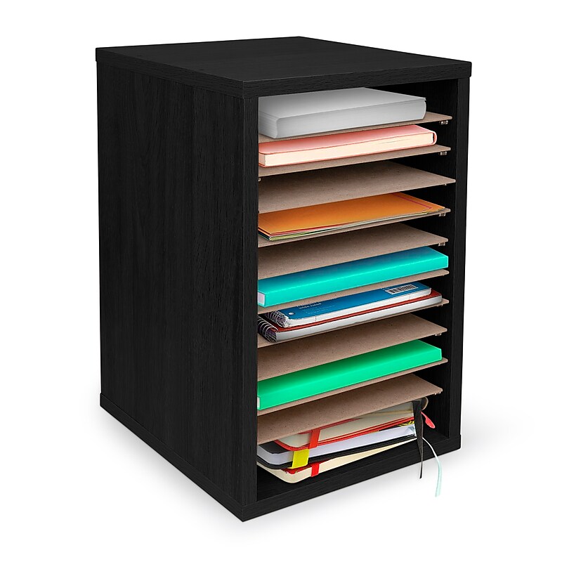 AdirOffice 11-Compartment Literature Organizer, 10.75" x 16.2", Black (500-11-BLK) image 1