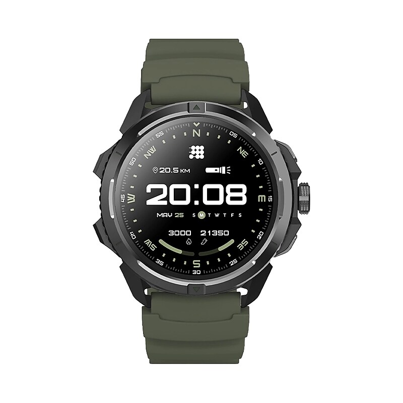 Cubitt Terra Smart Watch, Dual-Band GPS,  37.59mm, Military Green, Silicone Band (CT-TERRA3) image 1