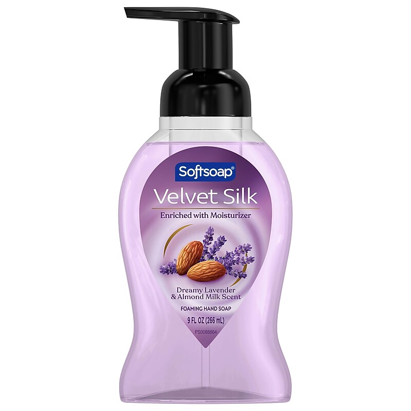 Softsoap Velvet Silk Antibacterial Foaming Hand Soap, Dreamy Lavender & Almond Milk Scent, 9 oz. (61052503) image 1