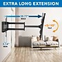 Mount-It! Full Motion TV Wall Mount with Extra Long Extension for 40" to 80" TVs, up to 121 lbs., Black (MI-397)~#|#~7CD3BA56-7232-43F1-A13929137C240F0E_sc7