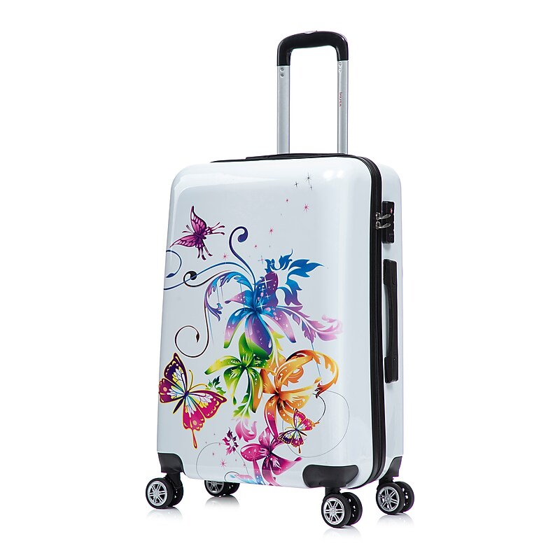 InUSA Fusion 24" Hardside Butterfly Suitcase, 4-Wheeled Spinner, TSA Checkpoint Friendly, Fusion (IUAPC00M-FUS) image 1