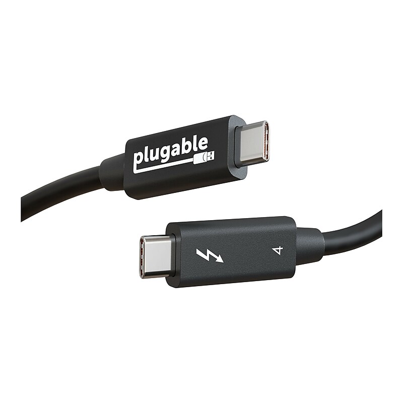 Plugable 6.56' USB C Power Cable, Black (TBT4-40G2M) image 1