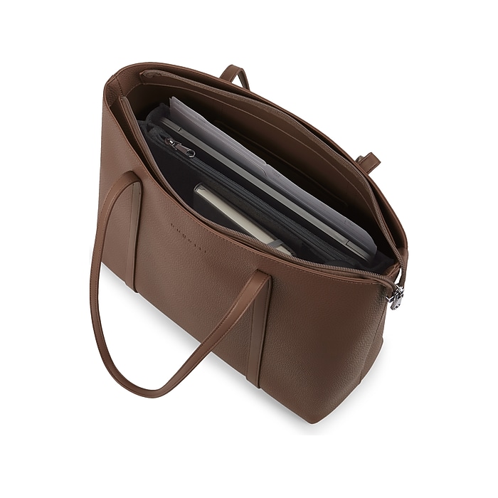 embassy travel gear 21 brown faux leather tote bag Madeleine Vegan Leather Weekender Bag  AZARIA