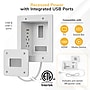 Mount-It! In-Wall Cable Management Kit with 2 Power Outlets, USB-A & USB-C Ports, White (MI-7287)~#|#~7CD90585-F48F-4AF4-A7C96DB2E7EC557B_sc7